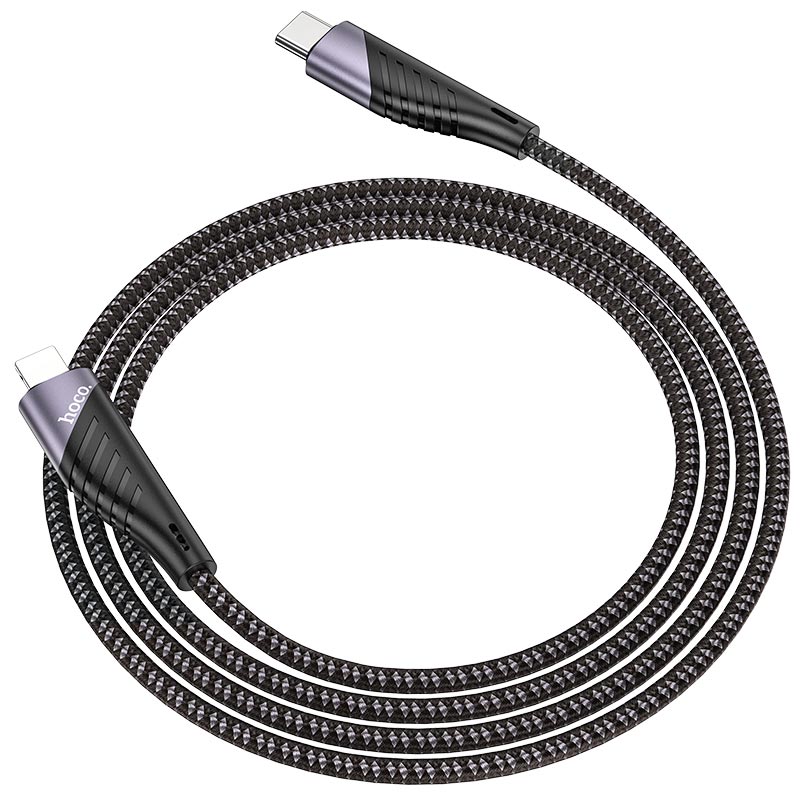 Câble de données à chargement rapide USB-A / USB-C vers Lightning en nylon tressé (1 m) Câble de données à chargement rapide USB-A / USB-C vers Lightning en nylon tressé (1 m)